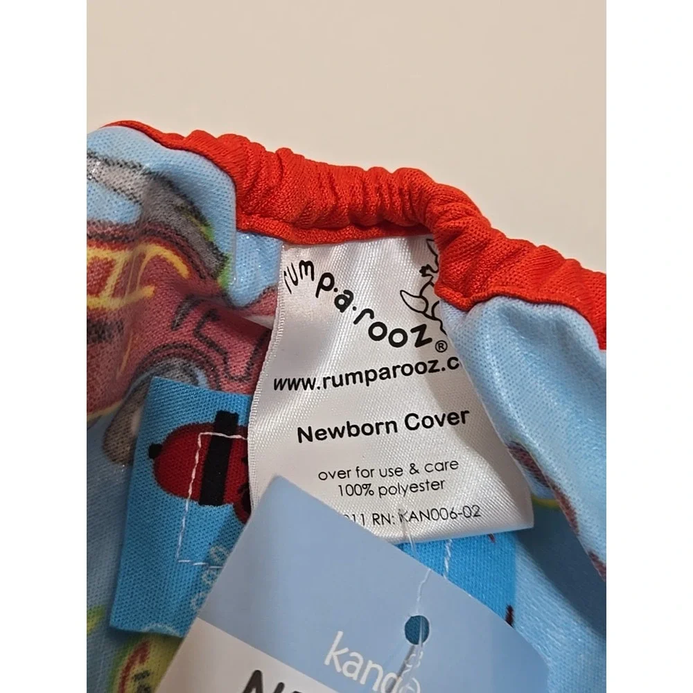 Kangacare Cloth Diaper Covers: Newborn (Quantity 2) Firetruck Red Blue NEW